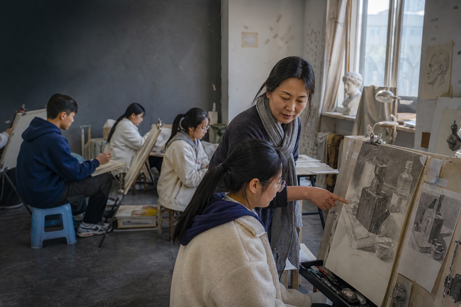 艺考教学专家 IP的匿名化真人场景演绎，表现艺术教育招生赛道与增长结果
